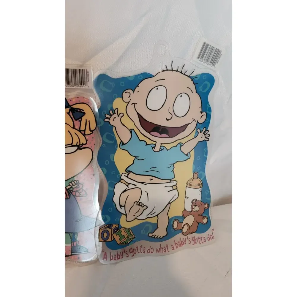 Vintage 1997 Rugrats Window Decorations Lot of 4 Tommy Angelica Chuckie Spike